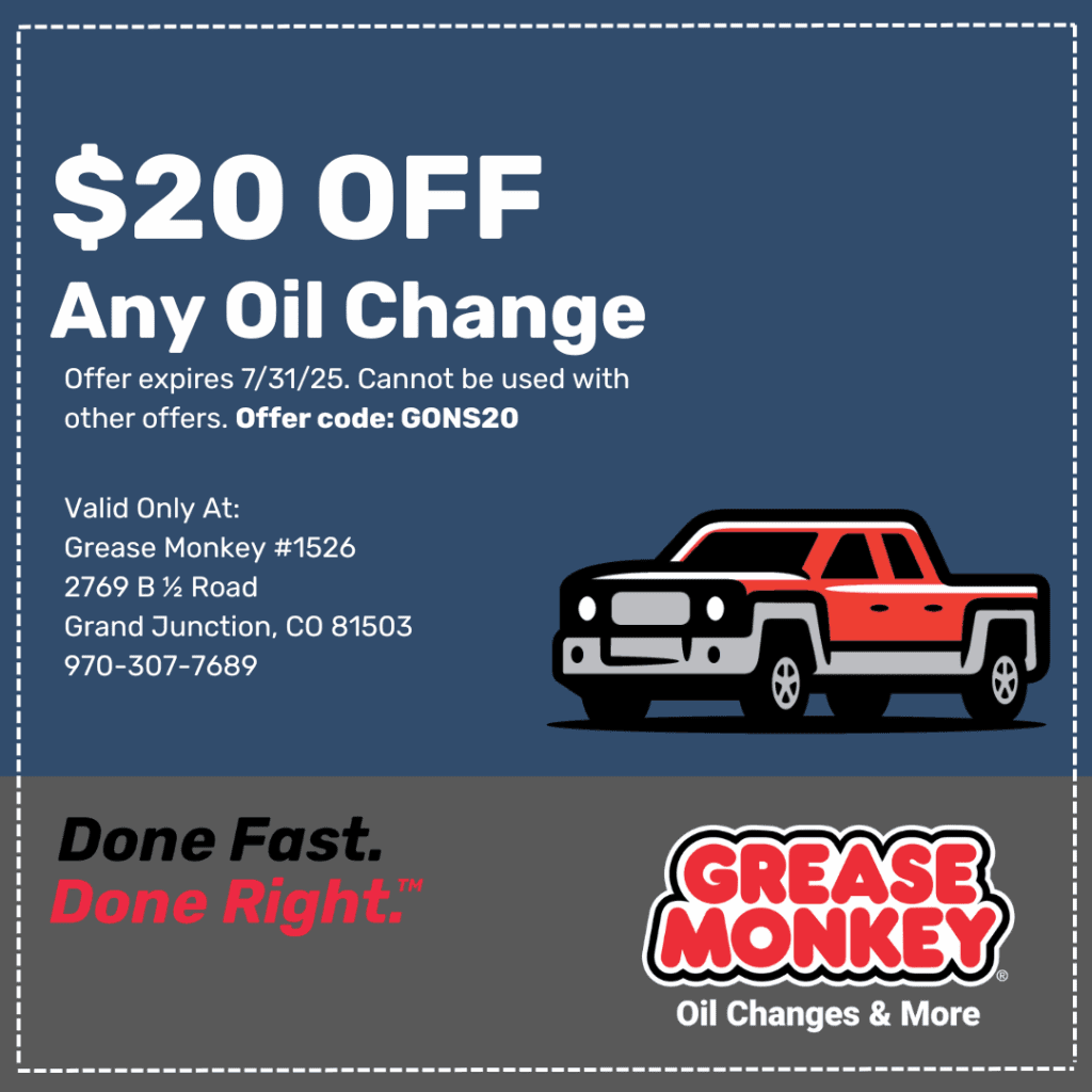 $20 Off Any Oil Change Grand Junction