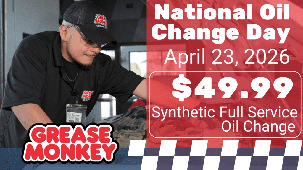 National Oil Change Day oil change deal $49.99 full synthetic