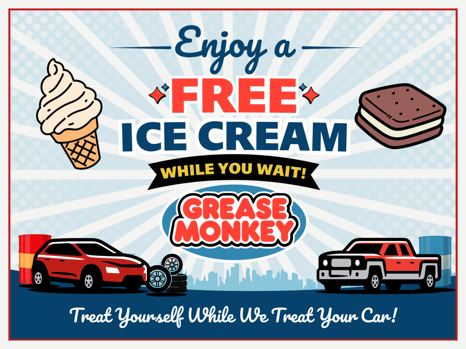 Free Ice Cream Grease Monkey